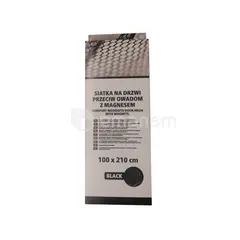 მწერების საწინააღმდეგო ბადე მაგნიტებზე (კარის) Kaem 0395-112110 შავი 210x100 სმ