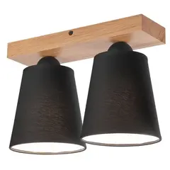 Светильник потолочный Lamkur LULA 2 Е27 дуб черный 47706