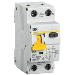 Дифференциальный автовыключатель IEK C25 25A 30mA