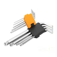 ნაკრები ექვსკუთხა სახრახნისის გრძელი სახელურით TOLSEN 20054 9 ც