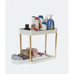 Полка кухня/ванная 2 уровня Sev Plastik белый