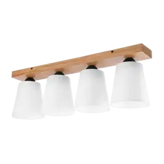 Светильник потолочный Lamkur LULA 4 Е27 дуб белый 47607