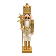 საახალწლო დეკორაცია მაკნატუნა ჩალისფერი ოქროსფერში 60 სმ