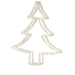 Новогоднее украшение Светящаяся ёлка на 80 светодиодов IP44 30 x 6 x 33 см