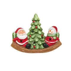 საახალწლო დეკორაცია სანტა ნათებით 11.5 x 16 სმ