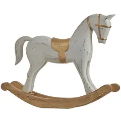 საახალწლო დეკორაცია ცხენი ხის 22 სმ