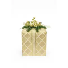 საახალწლო დეკორი ყუთი ნათებით 16x16 სმ SH-8067-3