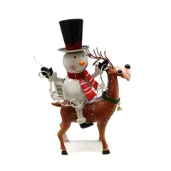 საახალწლო დეკორი თოვლის ბაბუა და ირემი 24FM10489 24X10X35 სმ