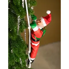 მორთულობა საახალწლო თოვლის ბაბუა კიბეზე 25 სმ