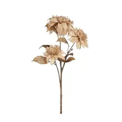 საახალწლო დეკორაცია SNOWY 3 FLOWERS STEM CRM 66სმ