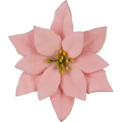 საახალწლო მორთულობა პუანსეტია ვარდისფერი 3x16 სმ