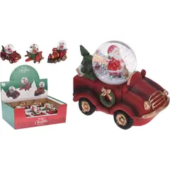 საახალწლო დეკორი "საშობაო ფიგურა" waterball vehicle 100mm 3ass