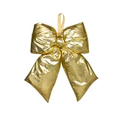 საახალწლო მორთულობა ბაფთა ოქროსფერი 24x48 სმ