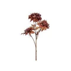 საახალწლო დეკორაცია SNOWY 3 FLOWERS STEM BRWN 66სმ