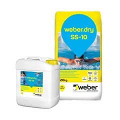 Гидроизоляционный раствор двухкомпонентный Weber.dry SS-10 30 кг