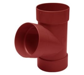 Tee pipe RainWay 75 mm 67° red