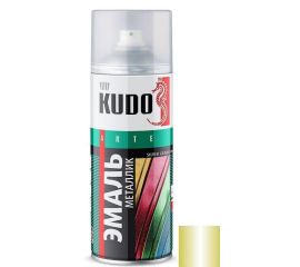 Эмаль универсальная металлик Kudo KU-1050 желтая олива 520 мл