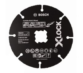 საჭრელი დისკი ხისთვის Bosch X-LOCK Carbide Multi Wheel 125x1x22.23 მმ (2608619284)