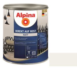 Эмаль антикоррозионная Alpina Direkt Auf Rost Matt белый 0.75 л