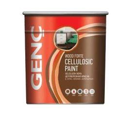 ნიტროსაღებავი Genc Wood Forte Cellulosic Paint მქრქალი შავი 2.5 ლ