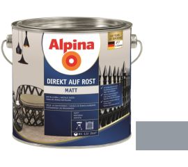 Эмаль антикоррозионная Alpina Direkt Auf Rost Matt серебристо-серый 2.5 л