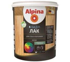 Лак акриловый для деревянных интерьеров Alpina Aqua шелковисто матовый 2.5 л
