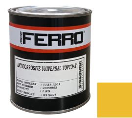 Краска антикоррозионная для металла Ferro 3:1 матовая желтая 1 кг