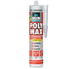 Клей герметик Bison Poly Max Crystal Express 300 г прозрачный