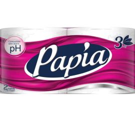 სამფენიანი ტუალეტის ქაღალდი Papia 2 ც