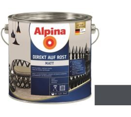 Эмаль антикоррозионная Alpina Direkt Auf Rost Matt антрацитово-серый 2.5 л