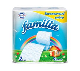 Туалетная бумага Familia 2 слоя RAINBOW 4X16