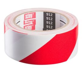 Скотч-лента сигнальная (красная/белая) Scley 0370-123348 48 мм х 33 м