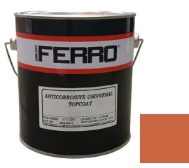 Краска антикоррозионная для металла Ferro 3:1 глянцевая оранжевая 3 кг