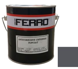 Краска антикоррозионная для металла Ferro 3:1 глянцевая серая 3 кг