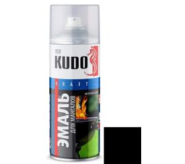 Heat-resistant enamel for barbecues Kudo KU-5122 black 520 ml