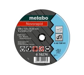 Cutting disc Metabo Novorapid 230x1,9x22,23мм