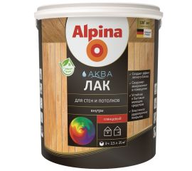 Acrylic varnish for wooden interior Alpina Aqua glossy 2.5 l
