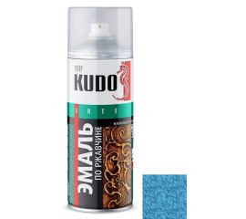 Rust enamel hammer effect Kudo KU-3010 silver-light blue