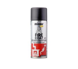 Краска высокотемпературная Evochem Minos Fire Coat Spray 400 мл черная