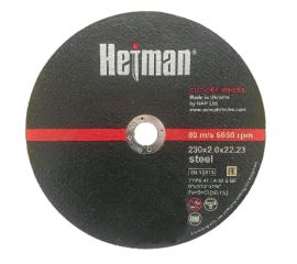 Диск отрезной по металлу Hetman 41 14А 230x2x22.23 мм