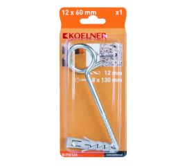 Dowel with locking pin type Koelner О B-FIX12H 8x130mm blister