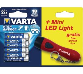 Battery VARTA 4xAA/4xAAA + LED flashlight