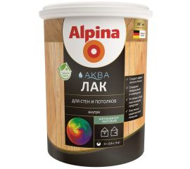 Acrylic varnish for wooden interior Alpina Aqua silky matte 900 ml