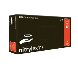 Перчатки нитриловые без пудры nitrylex black Mercator L
