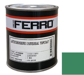 Краска антикоррозионная для металла Ferro 3:1 глянцевая зеленая 1 кг