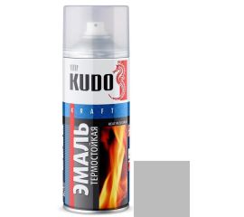 Эмаль термостойкая Kudo KU-5001 серебристая 520 мл