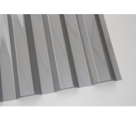 Монолитный профилированный поликарбонат "Borrex" серый 0,8х2000х1050