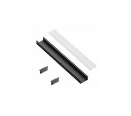 Profile kit GLAX GTV LED strip 2m matte overlaid mini black