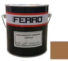 Краска антикоррозионная для металла Ferro 3:1 глянцевая коричневая 3 кг