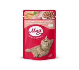 Jelly Meow cat food with rabbit meat 4 Paws 100 g